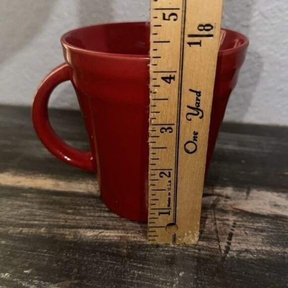 Red Ceramic Coffee Mug By Rachael Ray 12 Oz - Picture 4 of 6